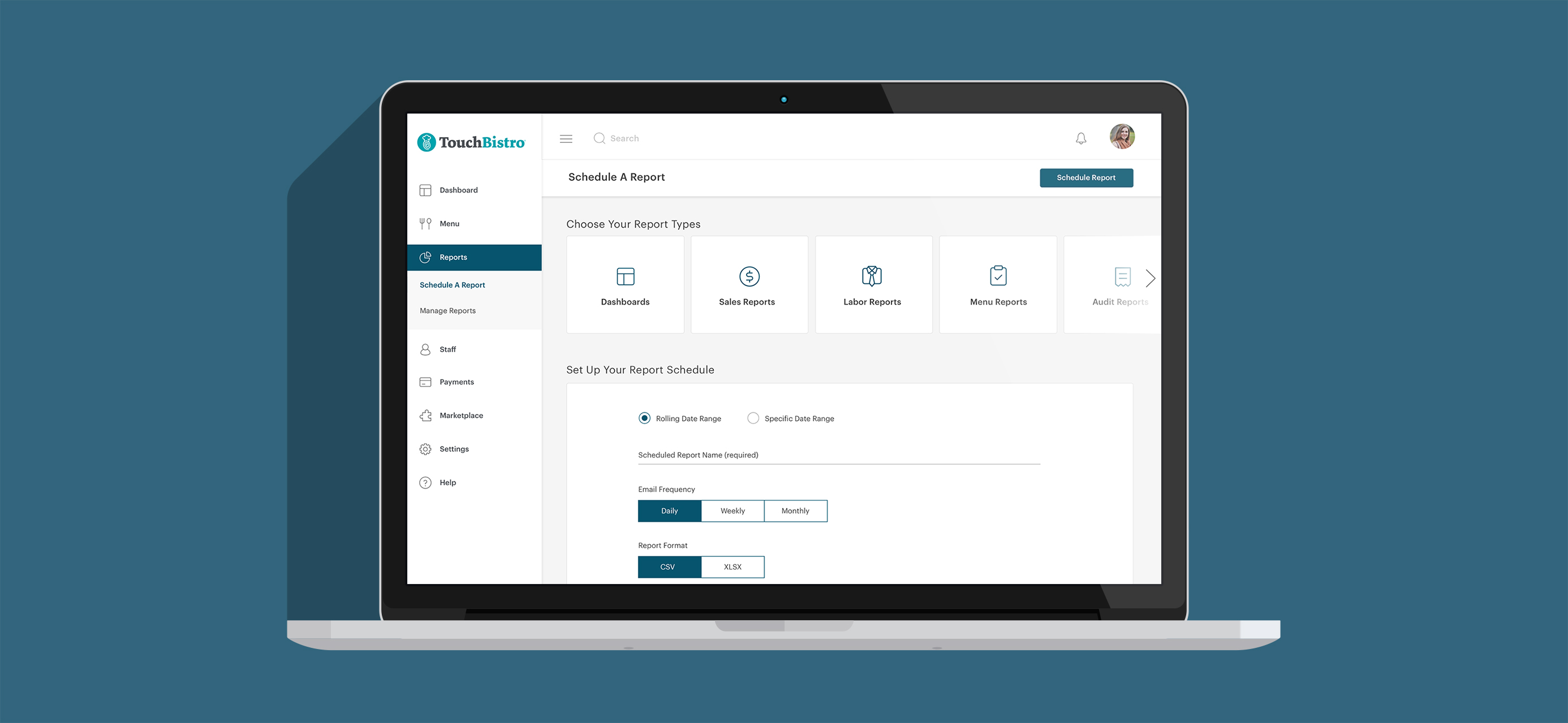 Reports platform email sender